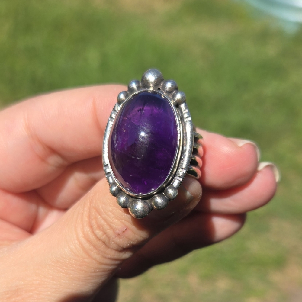Sterling To Love Amethyst Sterling Silver Ring Handmade OOAK Etsy